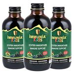 Immunia KIDS - Elderberry Supplement for Kids. Canadian Elderberry & Wild blueberry concentrated. Immune support. Delicious taste. No sugar added. Made in Canada with fruits from Canada (3 bottles)