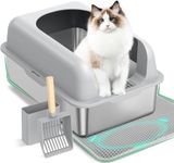 Stainless Steel Cat Litter Box with