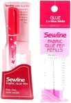 Bundle of Sewline Fabric Glue Pen(s) Blue, and Fabric Glue Pen Refill 2-Pack(s) Blue (1 Pen, 1 2-pack Refills)