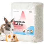 BUCATSTATE Guinea Pig Bedding 70L, 99% Dust-Free and Odor Control Hamster Bedding, Natural Paper Rabbit Bedding for Rat Syrian Dwarf Hamsters Gerbils (White)