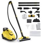 TANGZON 2000W Steam Cleaner, 5 Bar Handheld Steam Mop with 1.8L Tank & 15 Accessories, Multipurpose Household Steamer Cleaning Machine for Carpet Floor Window Sofa Upholstery Car (Yellow)