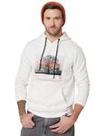 Amazon Brand - INKAST Men's Cotton Blend Neck Hooded Sweatshirt (INK-A23-SW-45_White Mel,Universal_S)