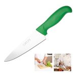 Godrej Cartini Chef Knife Small 2.8 mm Thick Utility Knife with Ergonomic Plastic Handle, Ideal for Home and Restaurant Kitchen Green Small