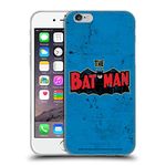 Head Case Designs Officially Licensed Batman DC Comics Distressed Look Logo Vintage Fashion Soft Gel Case Compatible With Apple iPhone 6 / iPhone 6s