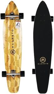 Magneto 44 inch Kicktail Cruiser Longboard Skateboard | Bamboo and Hard Maple Deck | Made for Adults, Teens, and Kids (Earth Tones)