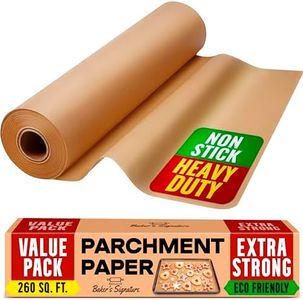 260 Sq.Ft Unbleached Parchment Paper for Baking – Roll with Cutter, Heavy Duty Non-Stick Brown Parchment for Baking, Cooking, Grilling, Steaming and Air Fryer, 15in x 210ft by Baker’s Signature