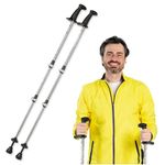 Urban Poling ACTIVATOR2 Dark Grey/Cyan, 1 Pair - For Users up to 6 Feet - Lightweight Aluminium Nordic Walking Poles - Foldable & Adjustable Hiking Gear - Handle