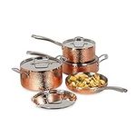 Cuisinart HCFP-8C 8pc Hand Hammered Five-Ply Copper Cookware Set