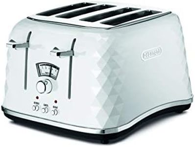 De'Longhi Brillante Toaster 4 Slice Toaster, White, CTJ4003W