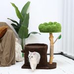 KAMABOKO 30" Cute Cat Tree, Small Cat Tree w/Cat Condo & Removable Truncated Sections, Colorful Cat Tree Endless Fun for Kittens