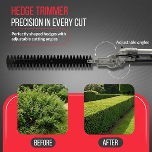 52cc 5-in-1 Petrol Garden Multi Tool – Hedge Trimmer, Brush Cutter