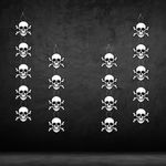 PartyDecor Mall Halloween Theme Skull Dangler (18 Pcs) - Material-Cardstock (Skull Hanging Dangler Halloween)