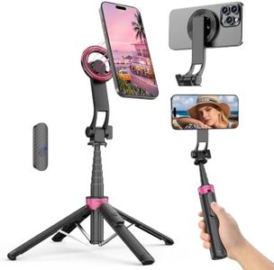 ACKIMA 37''Magnetic Phone Tripod, Portable Selfie Stick Tripod & 4-Leg Base