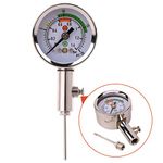 Wrzbest Ball Air Pressure Gauge Heavy Duty Metal Made Air Watch Test and Adjust the Pressure for Football Soccer Rugby Basketball Volleyball, Etc