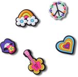 Crocs Jibbitz Peace and Love Shoe Charms, Groovy Baby, 5 Pack