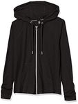 Calvin Klein Women's Premium Performance Ruched Long Sleeve Zip Up Hoodie (Standard and Plus), Black, 3X