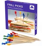 BLUE TOP Wood Frill Picks Club FrillToothpicks 4 Inch Pack 1000,Cocktail Party Toothpicks for Fruit,Appetizers,Club Sandwiches,Parties,Club,Event…...