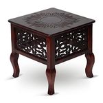 Vudy Exclusively Designed Wooden End Table | Coffee Table | Side Table |Small Wooden Table for Living Room & Bedroom Home Decor Small Furniture - Walnut