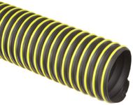 Flexadux T-7W Thermoplastic Rubber Duct Hose, Black, 2" ID, 0.025" Wall, 25' Length