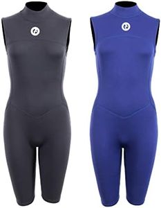 Womens Thunderclap 2.5mm Sleeveless Summer Shorty Neoprene Wetsuit for Swimming, Surfing and Watersports (X-Large, Black)