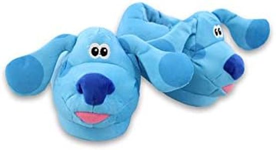 Nickelodeon Blue's Clues & You Blue Slip On Plush 3D Toddler Slippers (9-10 M US Toddler, Blue)