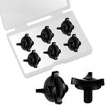 AIEX Motorcycle Helmet Screws, 6pcs Motorcycle Helmet Visor Screws Helmet Visor Screws Motorcycle Helmet Accessories (Black)