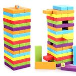 Toy Imagine?Colorful Wooden Stacking Games For Kids And Adults|Balancing Puzzles Toys|Wood Falling Tower With 4Dice|Math Challenging Game|2+Years|Skill Development And Color Recognition(Multi-Colored)