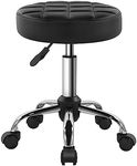 BFTOU Black Classic Swivel Stool with Wheel Perfect for Salon Work Home SPA Shop Height-Adjustable and Cost-Effective Rolling Stool Chair Small