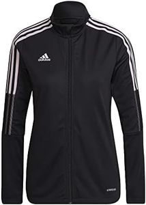 adidas Women's Tiro 21 Track Jacket, Black/Clear Pink, Medium