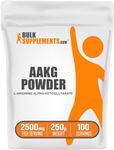 BulkSupplements.com AAKG Powder - Arginine Alpha-Ketoglutarate, AKG Supplement - Arginine Supplement, Unflavored & Gluten Free, 2500mg per Serving, 250g (8.8 oz) (Pack of 1)