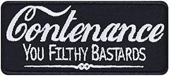 Contenance You FLITHY Bastards Sew on Patch - Iron on Patches for Fighters, Boxers, Wrestlers, Thugs, Bikers - Wildly Popular Applique for All Fabrics | 3.54x1.57 in