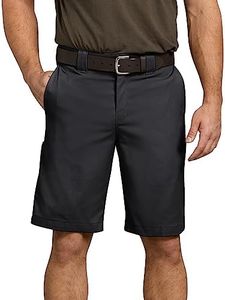 Dickies Men's 11 Inch Relaxed Fit Stretch Twill Work Short, Black, 36