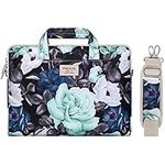 MOSISO Laptop Shoulder Bag Compatible with MacBook Pro 16 inch 2023-2019 M2 A2780 M1 A2485 Pro/Max A2141/Pro 15 A1398,15-15.6 inch Notebook, Succulent Carrying Briefcase Sleeve Case with Belt