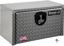 Buyers Products 1705150 Diamond Tread Aluminum Underbody Truck Tool Box W/Compression Latch, 14 x 12 x 24 Inch, Made in The USA, Truck Box for Storage & Organization, Durable Job Box for Truck