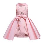 Cichic Girls Princess Dress Sequin Flower Pageant Wedding Birthday Party Special Occasion Sleeveless Prom Gown 9-10 Years Pink