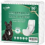 IMMCUTE Male Dog Wraps 50 Ct, Mediu