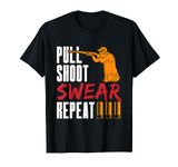 Pull Shoot Swear Repeat Sporting Clays Sports Clay Shooting T-Shirt