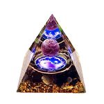 ycyingcheng Ogan Pyramid Energy Natural Protection Stone, Taichi Negative Energy Remover Blessing Home Office Ornaments Decoration, Pyramid Ogan Crystal Energy Tower Nature Reiki Chakra Crushed Stone