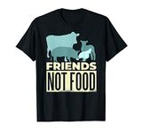 FRIENDS NOT FOOD Veggie Vegetarian Vegan Meme Eat Plants T-Shirt