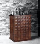 KD FURNITURES Big Bar Cabinet || Bar Cabinet for Home || Home Bar Furniture || Wood Bar Cabinet with Storage || Bar Cabinet for Living Room || Wine Rack with Drawer || Brown Honey Finish