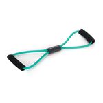 Wiselife Ultra Toner 8 Shape Resistance Band with Padded Handles Great for Stretch, Exercise, Fitness Training, Yoga, Resistance Weights, Therapy, Gym or Home Workout Equipment (Light-10lbs.) Green