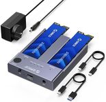 ORICO M.2 NVMe Cloner Dual-Bay NVMe Docking Station Offline Clone USB C to NVMe SSD Enclosure Aluminum M.2 Duplicator for PCIe M-Key SSDs Max Up to 8TB Tool Free-M2P2