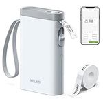 Nelko Label Maker Machine with Tape, P21 Portable Bluetooth Label Printer, Sticker Maker Mini Label Makers with Multiple Templates for Organizing Storage Office Home, Gray