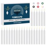 Tobeape 4" White Candles Spell Chime Candles 24 pcs, Unscented Mini Taper Candle for Witchcraft, Wiccan Altar, Magic Tools, Rituals, Prayer, Meditation and Wedding Party Decoration