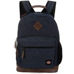 Dickies Signature Lightweight Backpack For School Classic Logo Water Resistant Casual Daypack For Travel Fits 15.6 Inch Notebook (Dark Blue Denim)