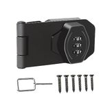 Keyless Hasp Latch Lock,Cyrmiug 3-Digit Combination Lock Twist Knob Cabinet Combination Lock,Door Security Slide Latch Lock for Small Doors,Cabinets,Barn Door,Bathroom,Outdoor (3 Inch,Black)