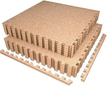 AIRHOP 0.56in Thick 48 Sq Ft Exercise Equipment Mats, 12 Tiles Upgraded Rubber Top with High Density EVA Foam, Large Interlocking Puzzle Gym Flooring for Home Gym, Heavy Weight Workout, 24 x 24in