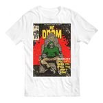 MF Doom Shirt Rap T Shirt for Men Women Funny Cotton Classic Short Sleeve Tee, White, XL