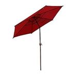 Abba Patio 9 Ft Market Outdoor Aluminum Table Patio Umbrella with Push Button Tilt and Crank, Red