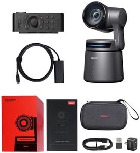 OBSBOT Tail Air & USB-C to Ethernet Adapter & Remote Combo, AI Tracking PTZ Camera with APP, Gesture Control, HDMI/USB-C/Wireless Webcam, Video Camera Live Streaming for Church, Worship, Sports.